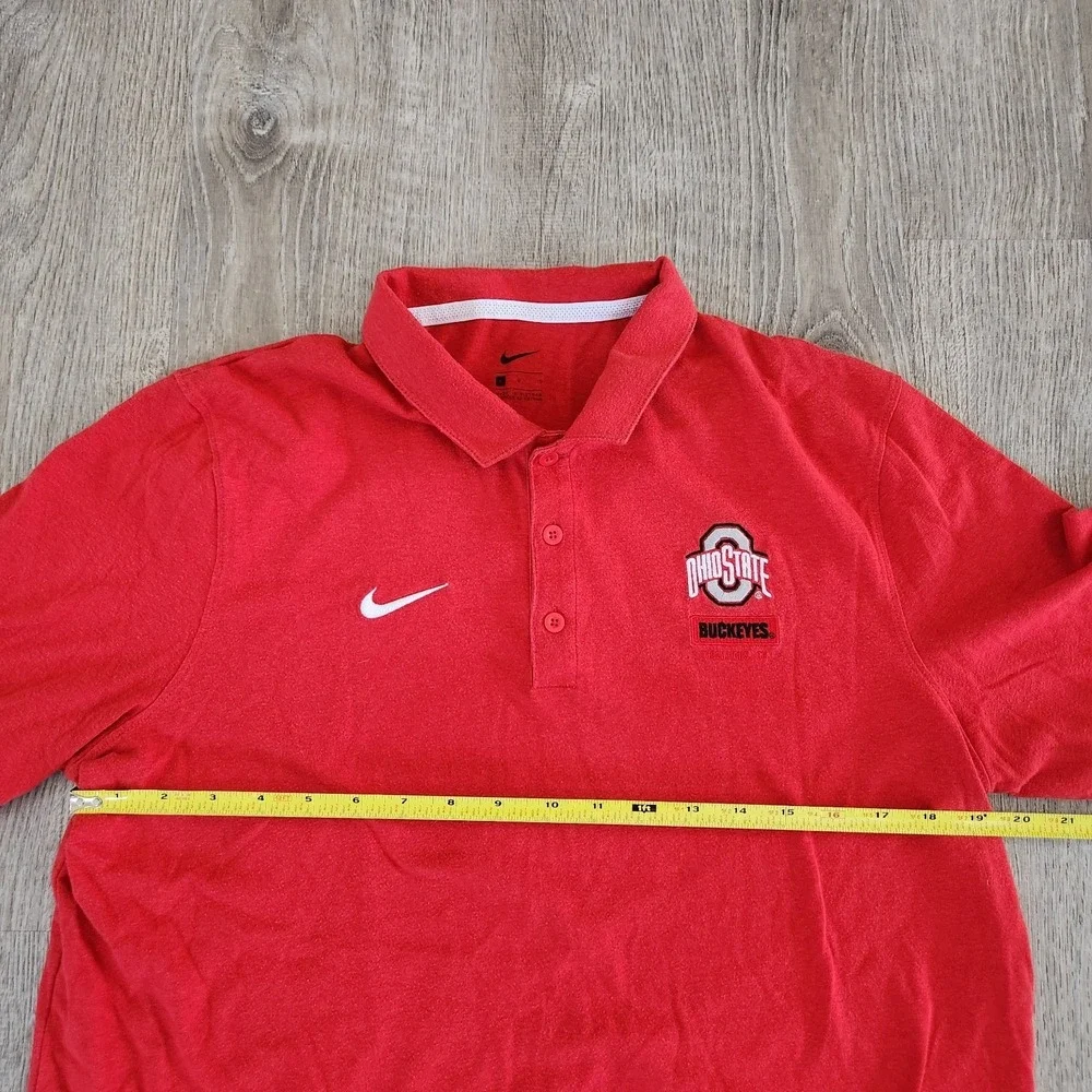 Nike Ohio State University Buckeyes‎ Golf Polo Shirt Men's Large Columbus Ohio